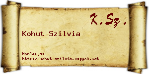 Kohut Szilvia névjegykártya